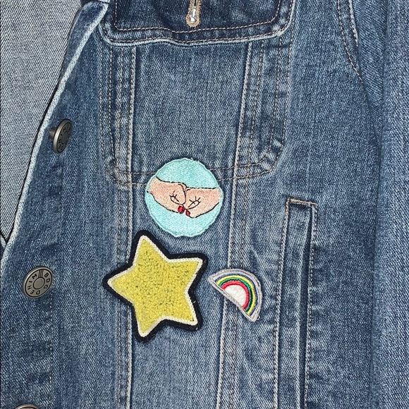 Kids large denim jean jacket! - Picture 3 of 5